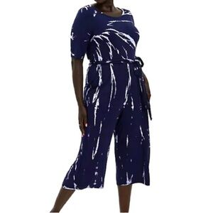 NEW NWT | Torrid | Navy Tie Dye Super Soft Culotte Jumpsuit | Size 2 2X